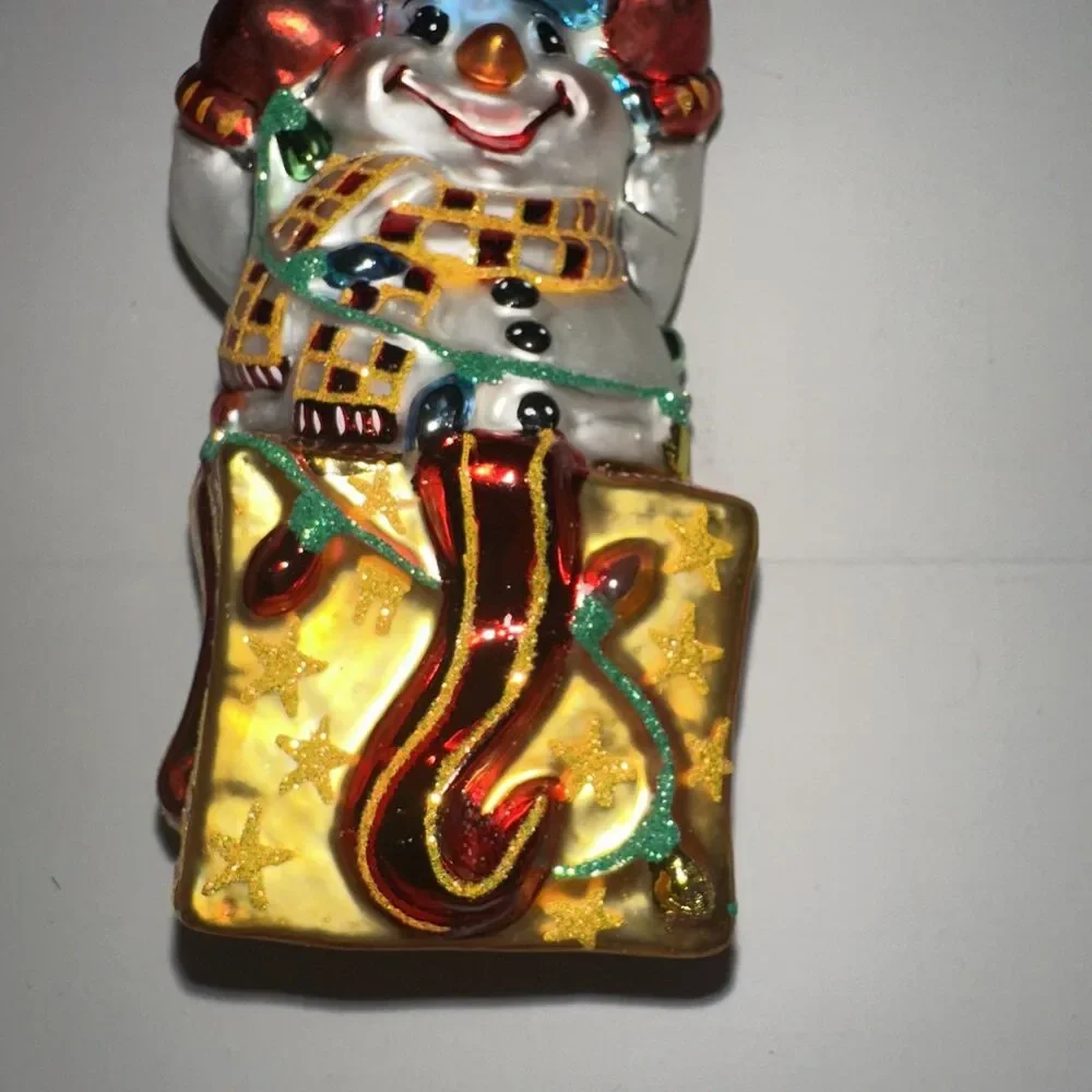 Christopher Radko Mouth Blown Glass Christmas Ornament New Fangle Tangle 1010457